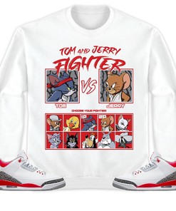Jordan 3 Retro Fire Red 2022 Unisex T-Shirt, Sweatshirt, Hoodie, Cat And Mouse Fighter, Shirt To Match Sneaker