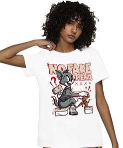 Jordan 3 White Cement Reimagined Unisex Shirt Fake Friend Cat And Mouse, Shirt To Match Sneaker