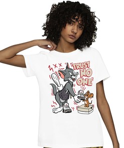 Jordan 3 White Cement Reimagined Unisex Shirt Trust No One Cat And Mouse, Shirt To Match Sneaker