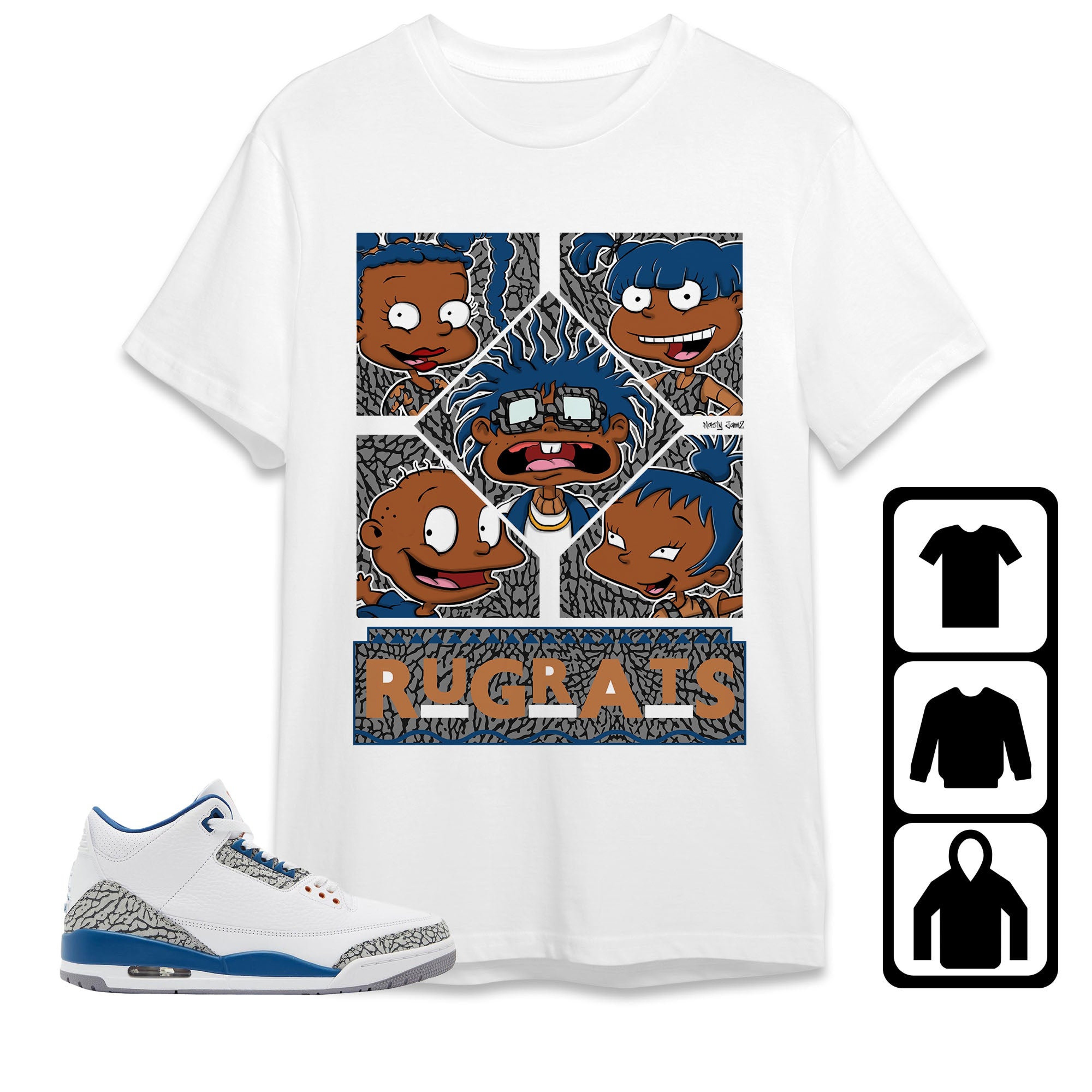 Jordan 3 Wizards Unisex Shirt 90s TV Style, Shirt To Match Sneaker
