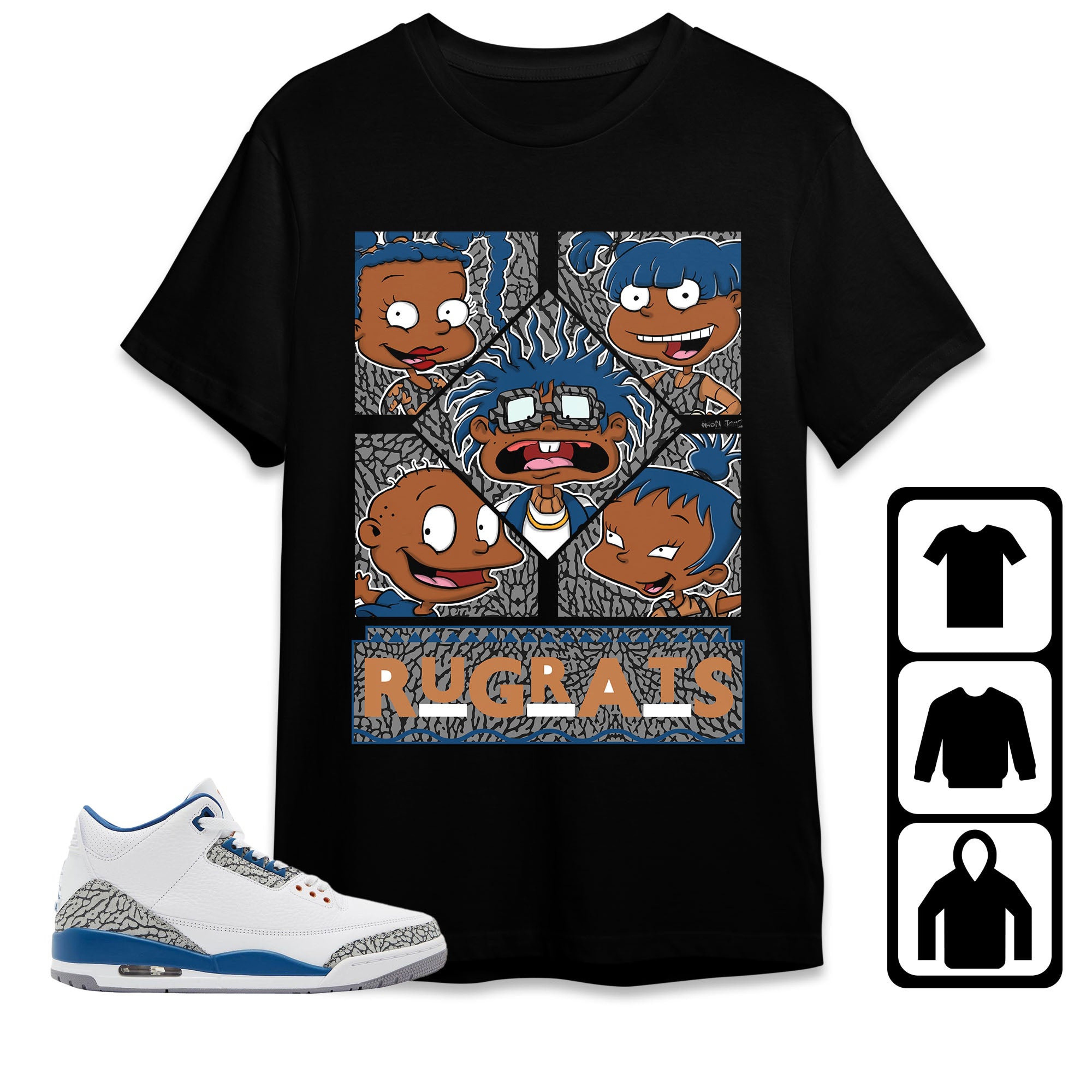 Jordan 3 Wizards Unisex Shirt 90s TV Style, Shirt To Match Sneaker