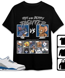 Jordan 3 Wizards Unisex Shirt Cat And Mouse Fighter, Shirt To Match Sneaker