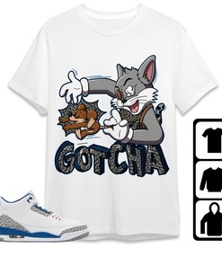 Jordan 3 Wizards Unisex Shirt Gotcha Cat And Mouse, Shirt To Match Sneaker