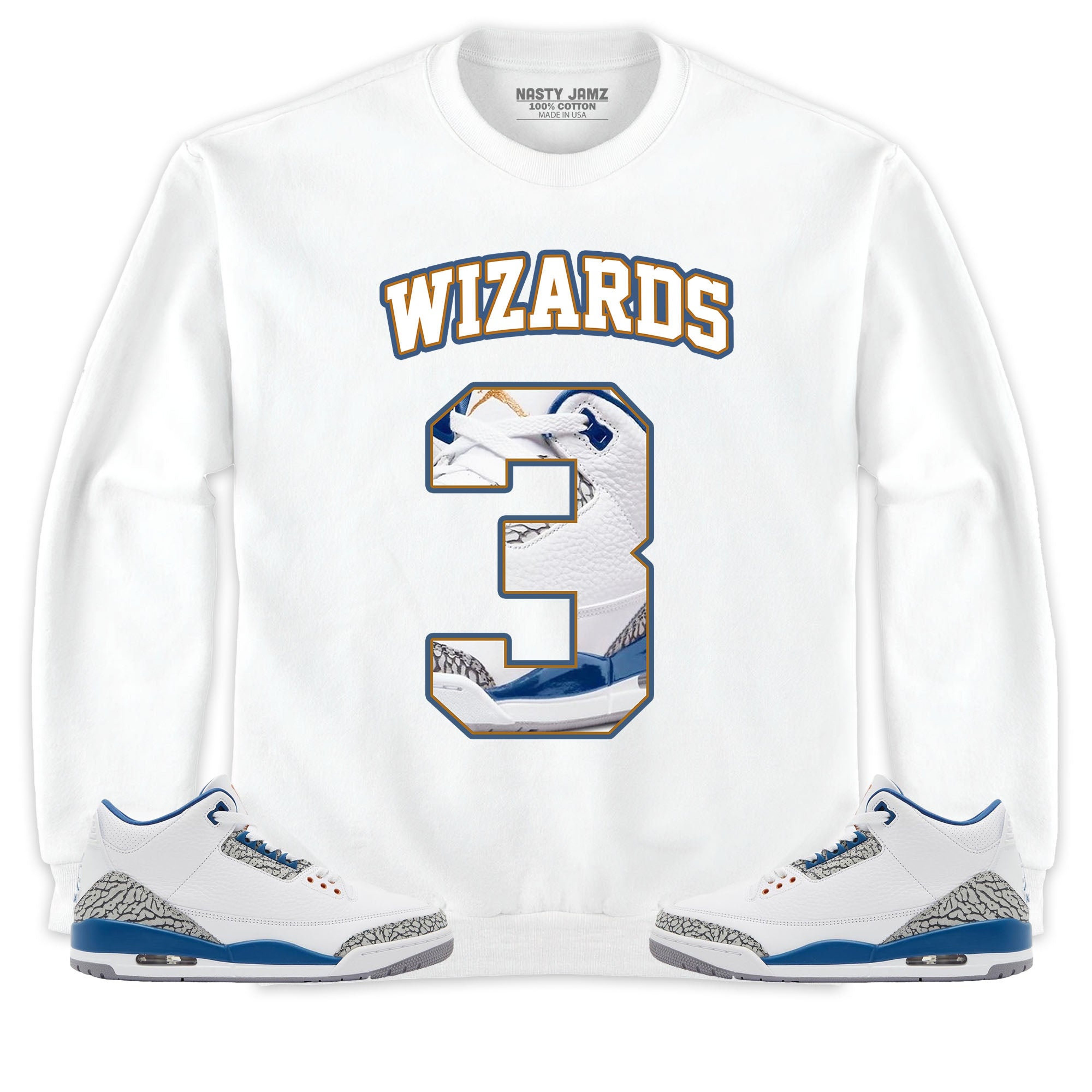 Jordan 3 Wizards Unisex Shirt Number 3 CM3 Name, Shirt To Match Sneaker