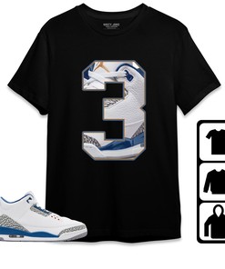 Jordan 3 Wizards Unisex Shirt Number 3 CM3, Shirt To Match Sneaker