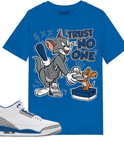 Jordan 3 Wizards Unisex Shirt Trust No One Cat And Mouse Shirt Match Royal