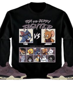 Jordan 4 A Ma Maniere Violet Ore Unisex Sweatshirt, Hoodie, Cat And Mouse Fighter, Shirt To Match Sneaker