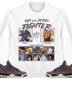 Jordan 4 A Ma Maniere Violet Ore Unisex T-Shirt, Sweatshirt, Hoodie, Cat And Mouse Fighter, Shirt To Match Sneaker