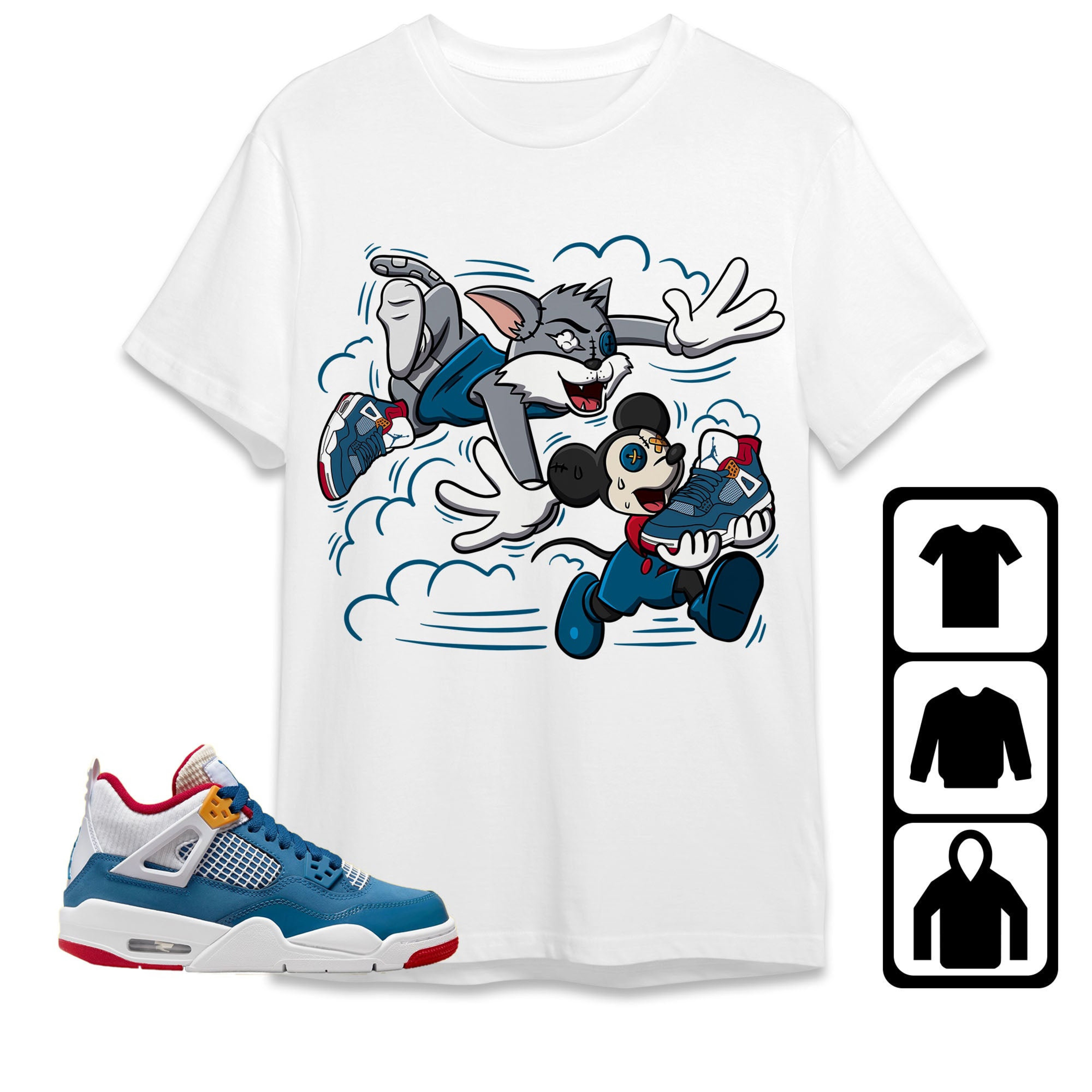 Jordan 4 Messy Room Unisex Shirt Cat And Mouse Chasing, Shirt To Match Sneaker