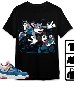 Jordan 4 Messy Room Unisex Shirt Cat And Mouse Chasing, Shirt To Match Sneaker