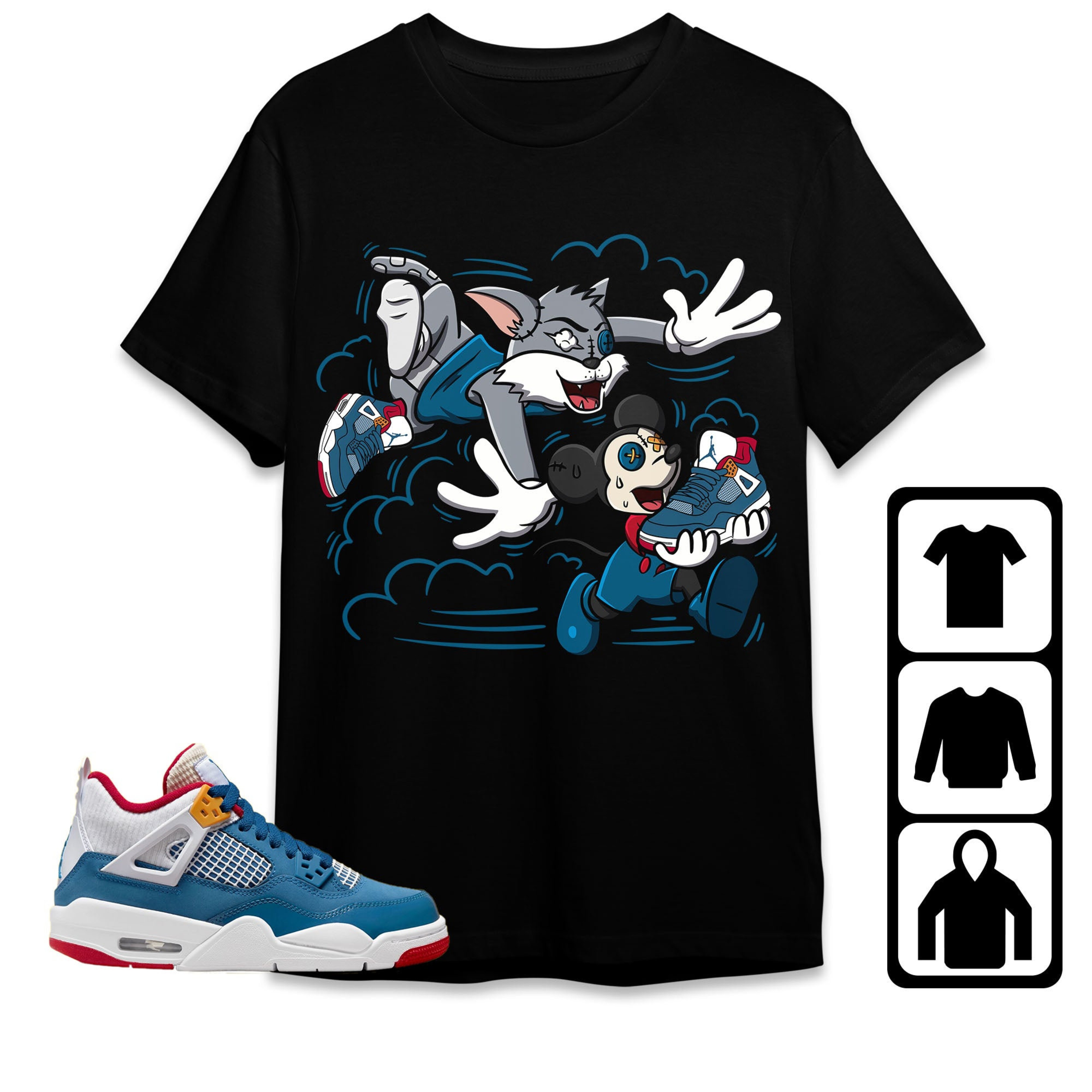 Jordan 4 Messy Room Unisex Shirt Cat And Mouse Chasing, Shirt To Match Sneaker