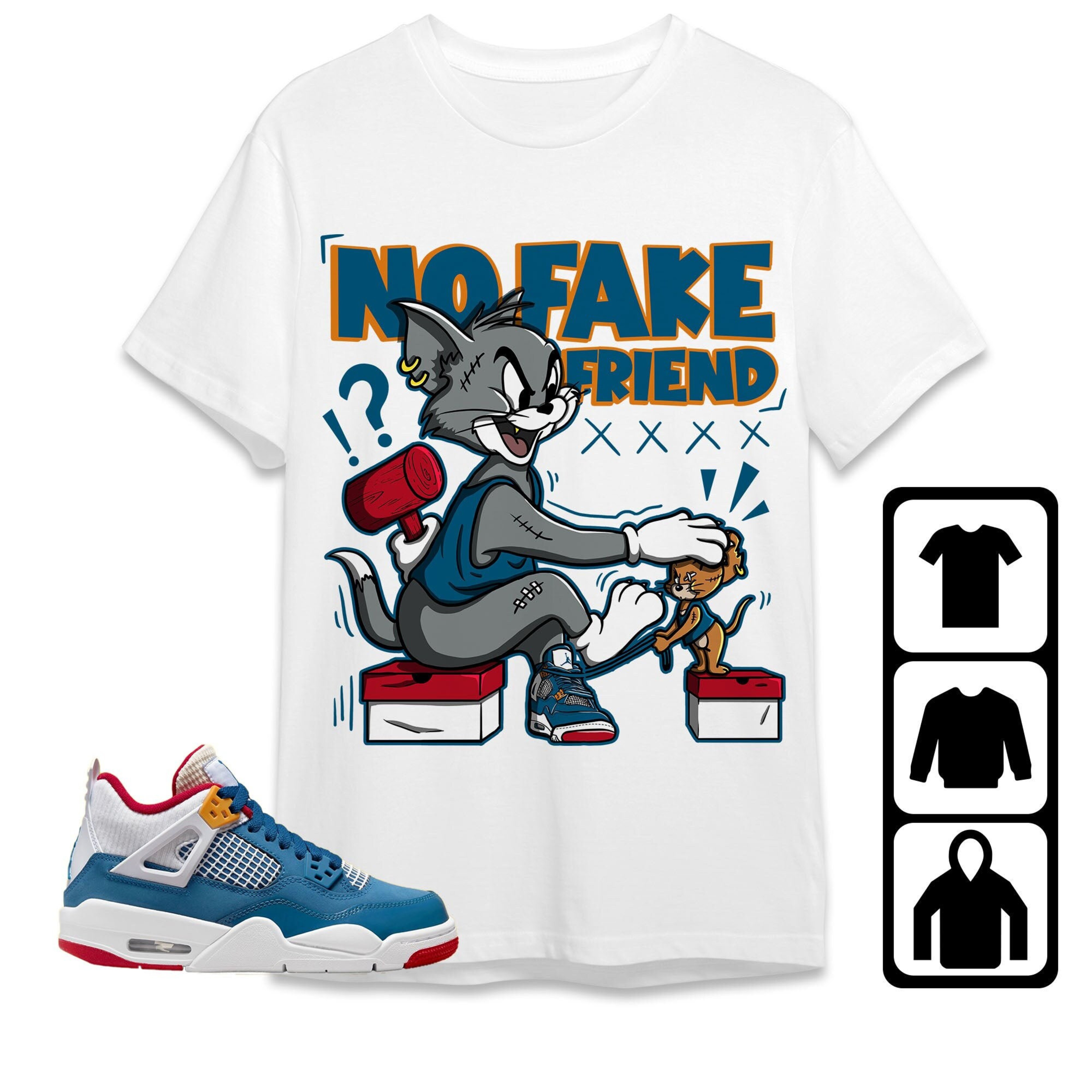 Jordan 4 Messy Room Unisex Shirt Fake Friend Cat And Mouse, Shirt To Match Sneaker