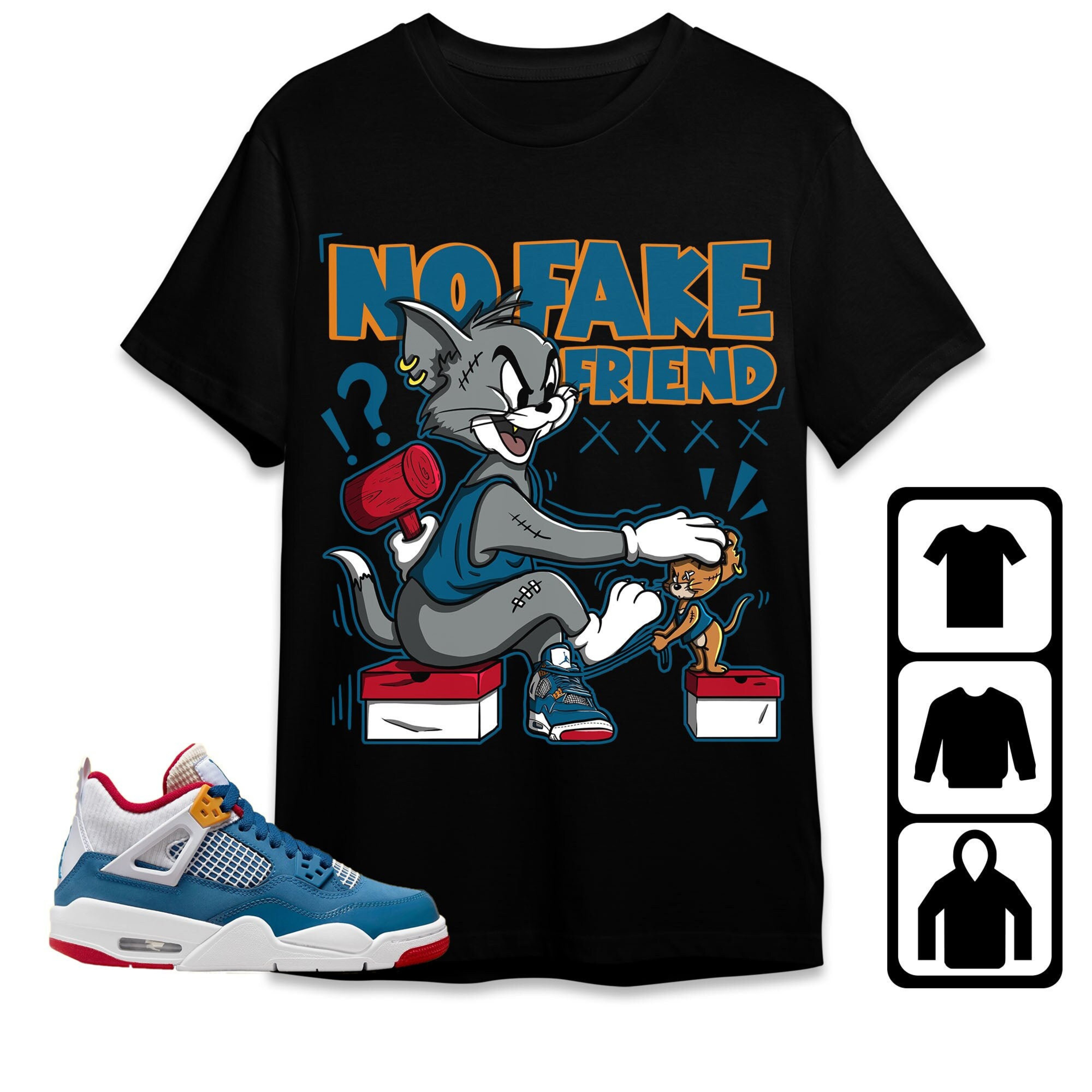 Jordan 4 Messy Room Unisex Shirt Fake Friend Cat And Mouse, Shirt To Match Sneaker