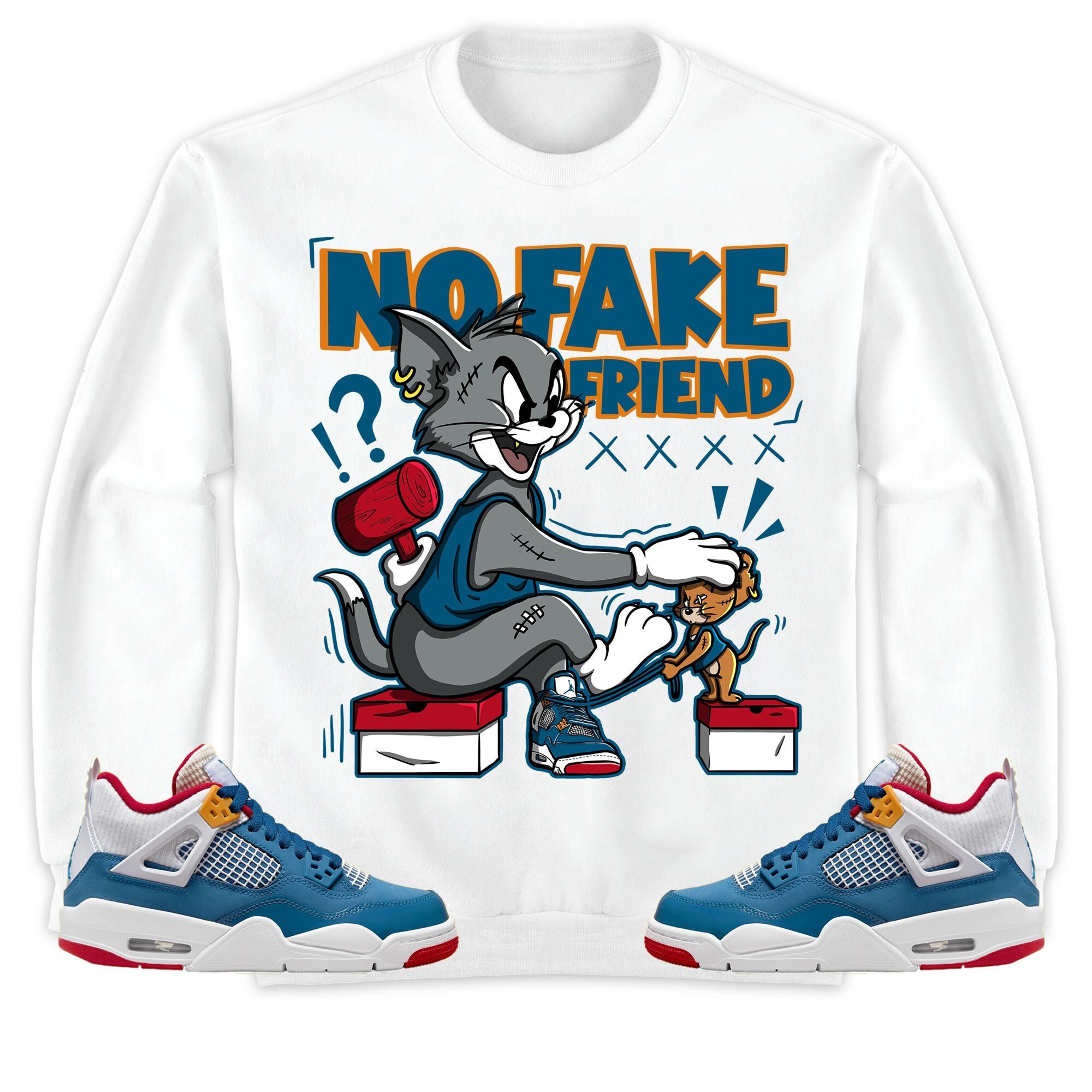Jordan 4 Messy Room Unisex Shirt Fake Friend Cat And Mouse, Shirt To Match Sneaker