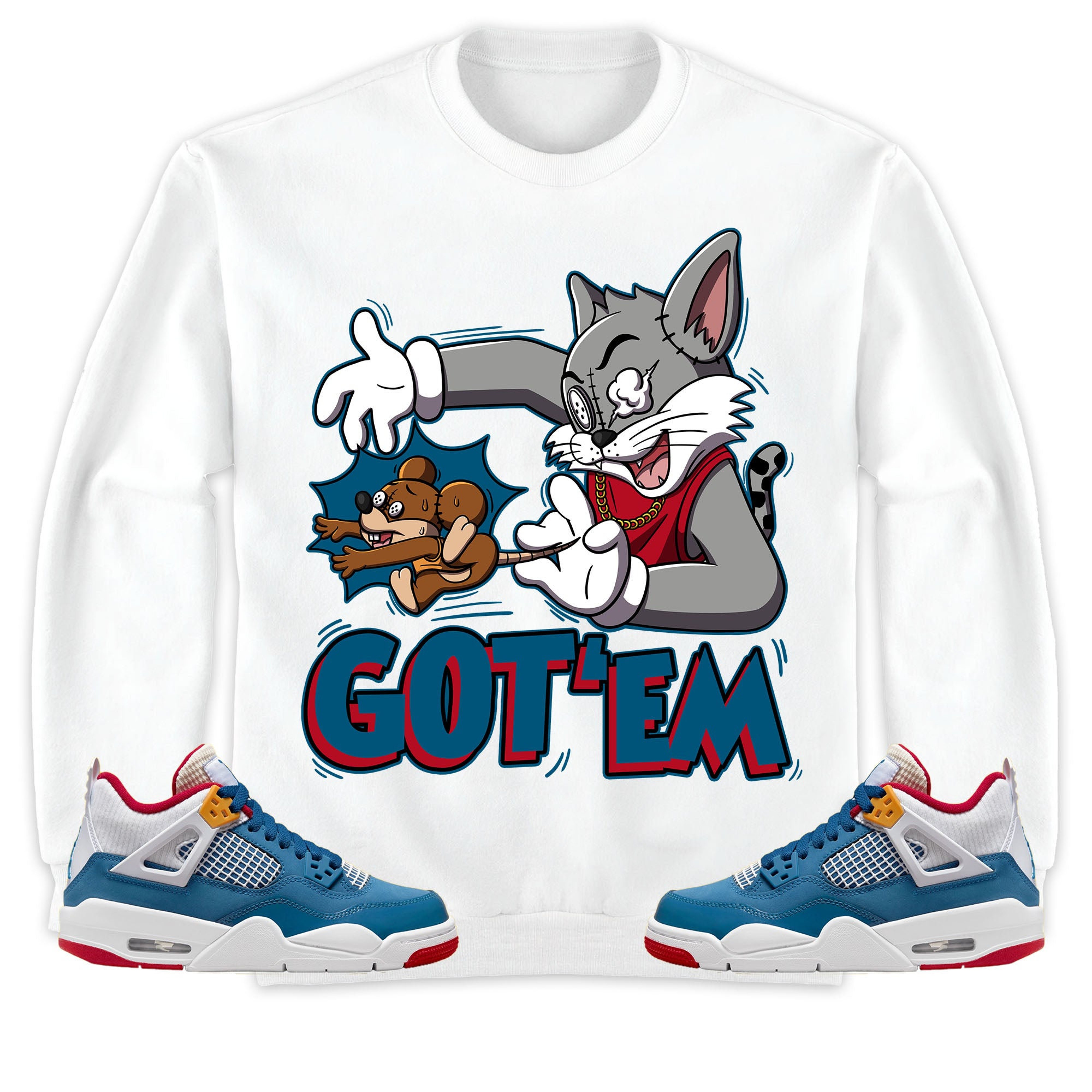 Jordan 4 Messy Room Unisex Shirt Got Em Cat And Mouse, Shirt To Match Sneaker