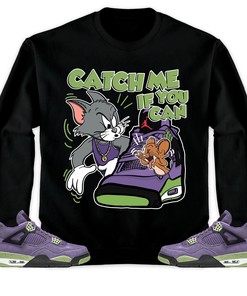 Jordan 4 Retro Canyon Purple Unisex Sweatshirt, Hoodie, Catch Me If You Can, Shirt To Match Sneaker