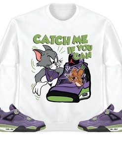 Jordan 4 Retro Canyon Purple Unisex Sweatshirt, Hoodie, Catch Me If You Can, Shirt To Match Sneaker