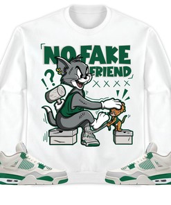 Jordan 4 SB Pine Green Unisex Shirt Fake Friend Cat And Mouse, Shirt To Match Sneaker