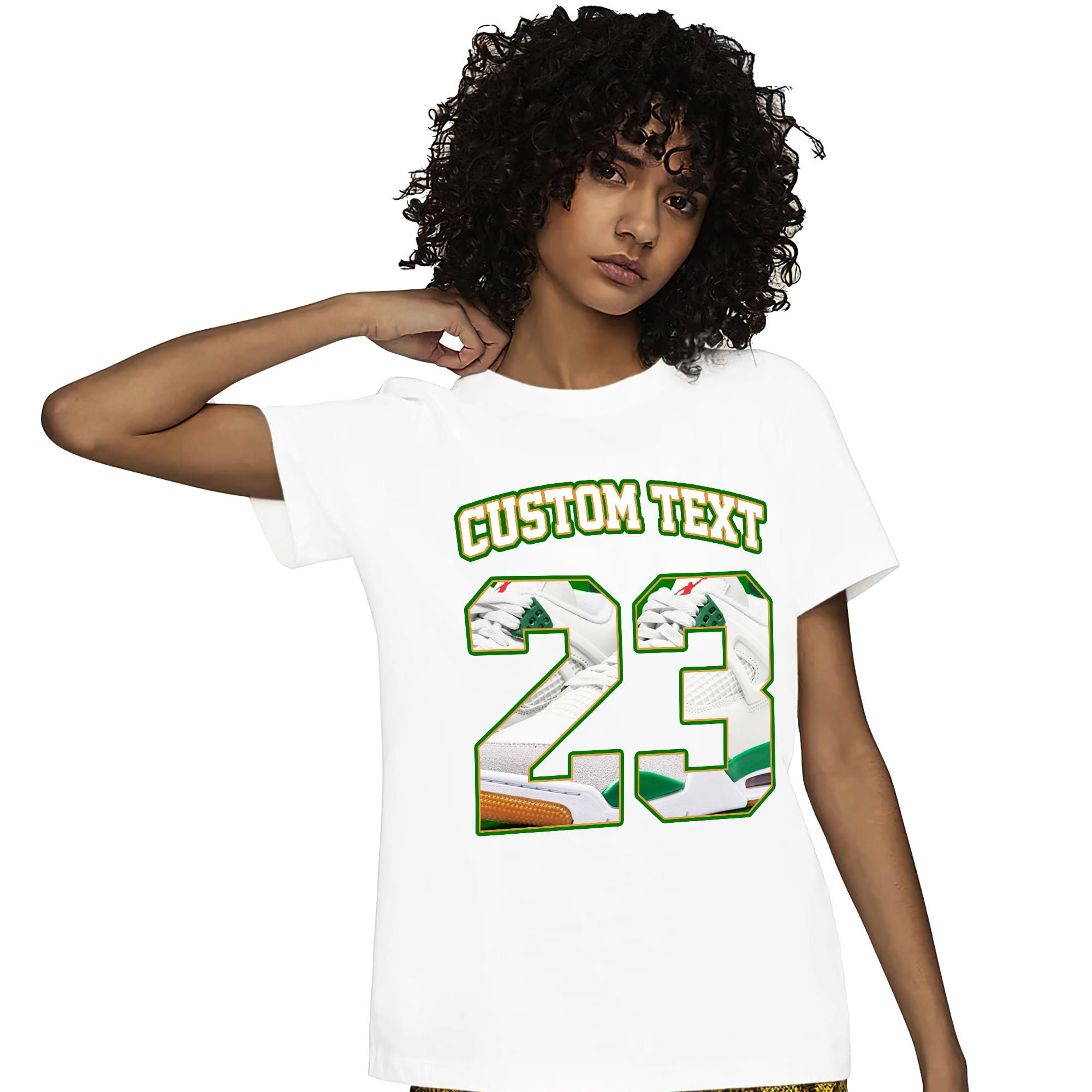 Jordan 4 SB Pine Green Unisex Shirt Number 23 CM4 Custom Text, Shirt To Match Sneaker