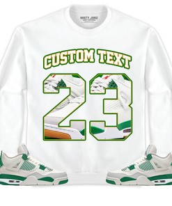 Jordan 4 SB Pine Green Unisex Shirt Number 23 CM4 Custom Text, Shirt To Match Sneaker