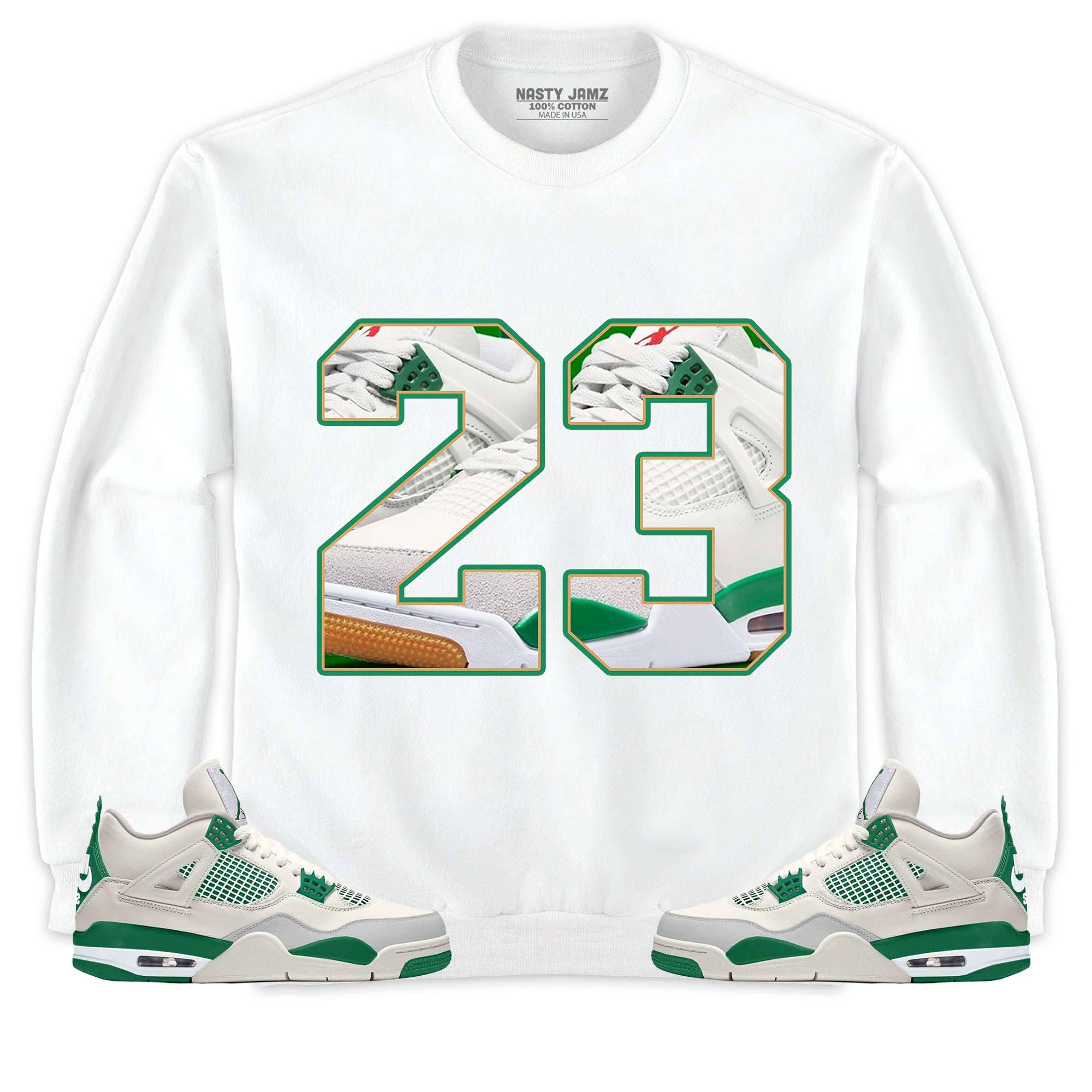 Jordan 4 SB Pine Green Unisex Shirt Number 23 CM4, Shirt To Match Sneaker