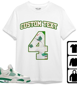 Jordan 4 SB Pine Green Unisex Shirt Number 4 CM4 Custom Text, Shirt To Match Sneaker