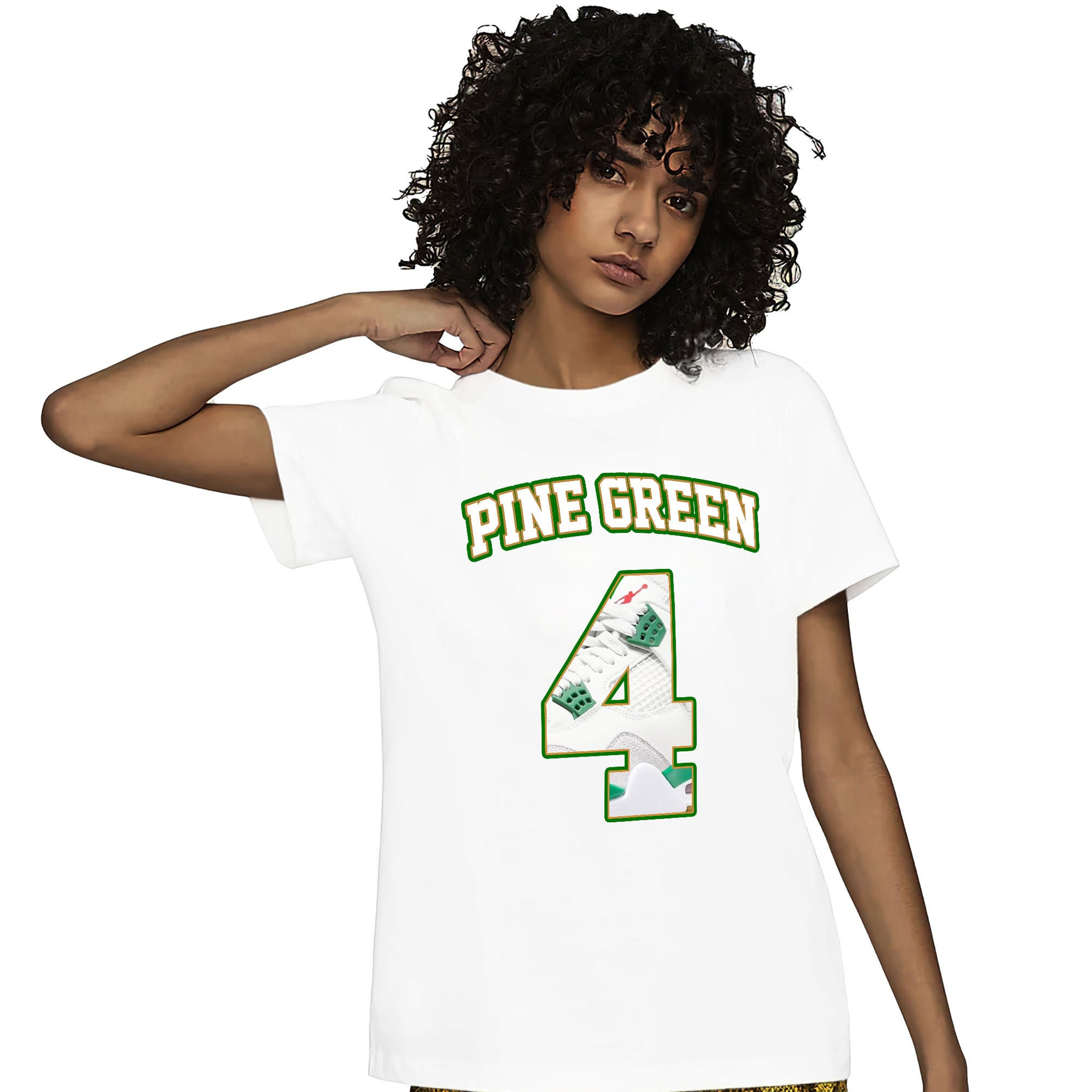Jordan 4 SB Pine Green Unisex Shirt Number 4 CM4 Name, Shirt To Match Sneaker