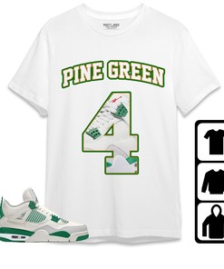 Jordan 4 SB Pine Green Unisex Shirt Number 4 CM4 Name, Shirt To Match Sneaker