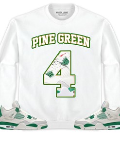 Jordan 4 SB Pine Green Unisex Shirt Number 4 CM4 Name, Shirt To Match Sneaker
