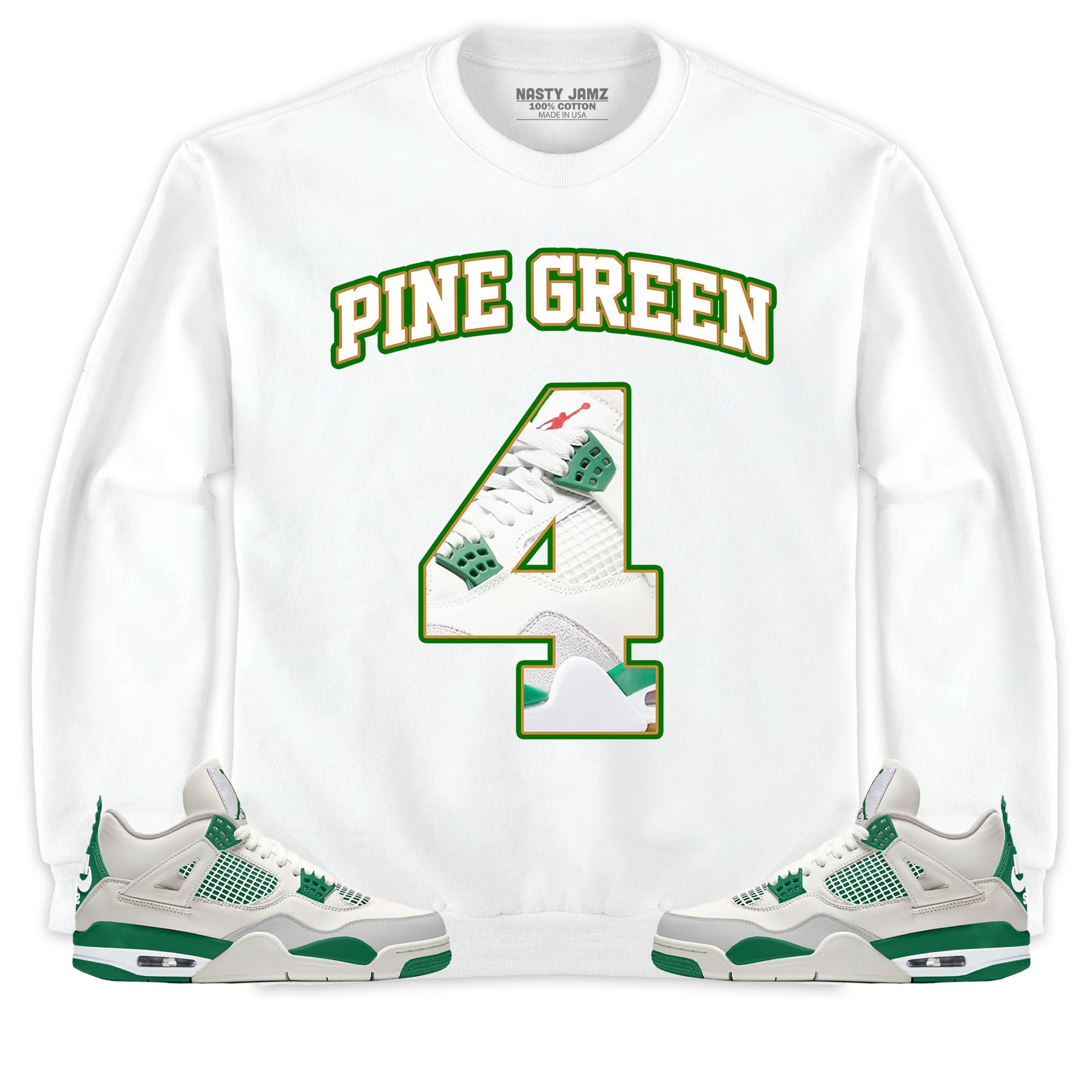 Jordan 4 SB Pine Green Unisex Shirt Number 4 CM4 Name, Shirt To Match Sneaker