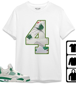 Jordan 4 SB Pine Green Unisex Shirt Number 4 CM4, Shirt To Match Sneaker