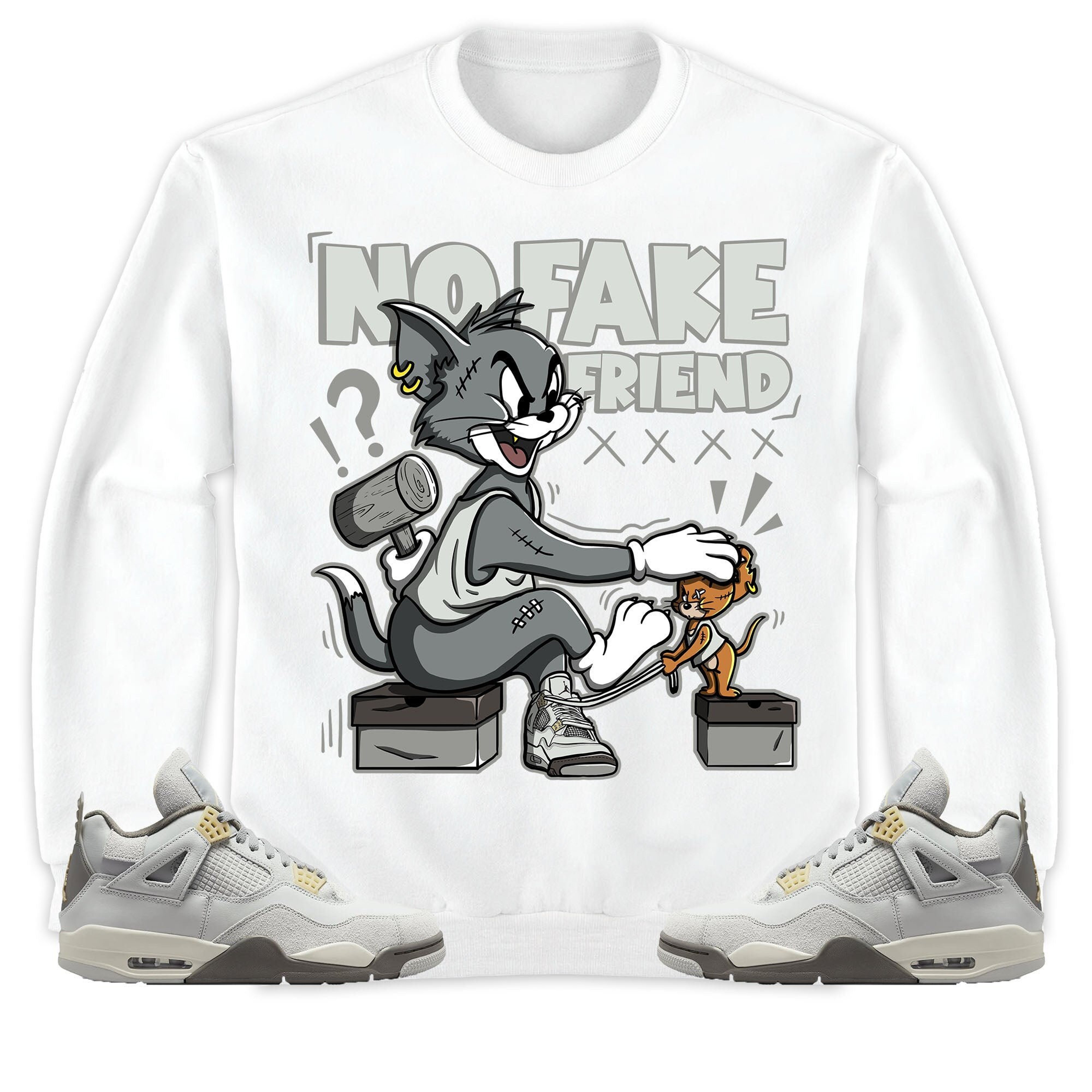 Jordan 4 SE Craft Photon Dust Unisex Shirt Fake Friend Cat And Mouse, Shirt To Match Sneaker