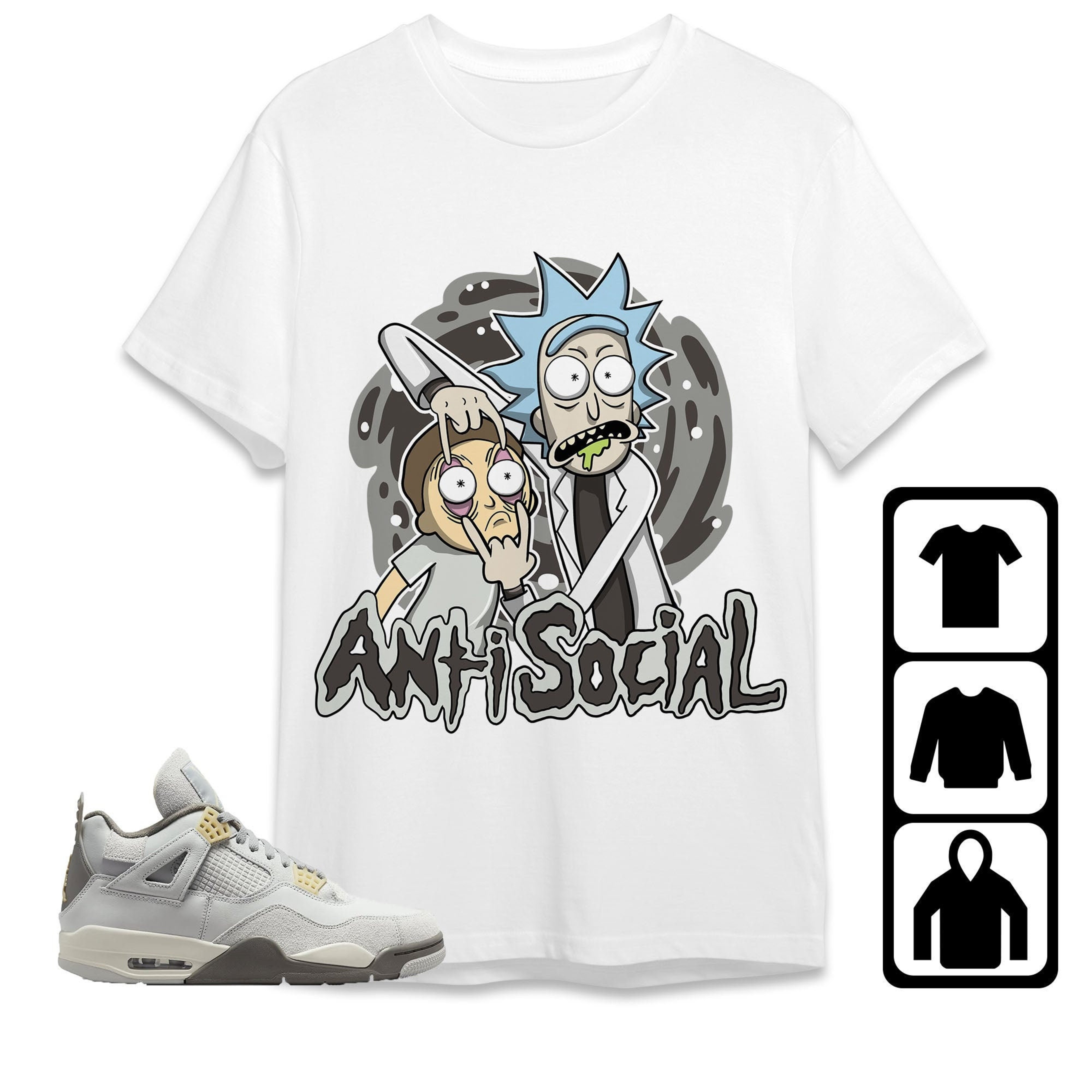 Jordan 4 SE Craft Photon Dust Unisex Shirt Rick Anti Social, Shirt To Match Sneaker