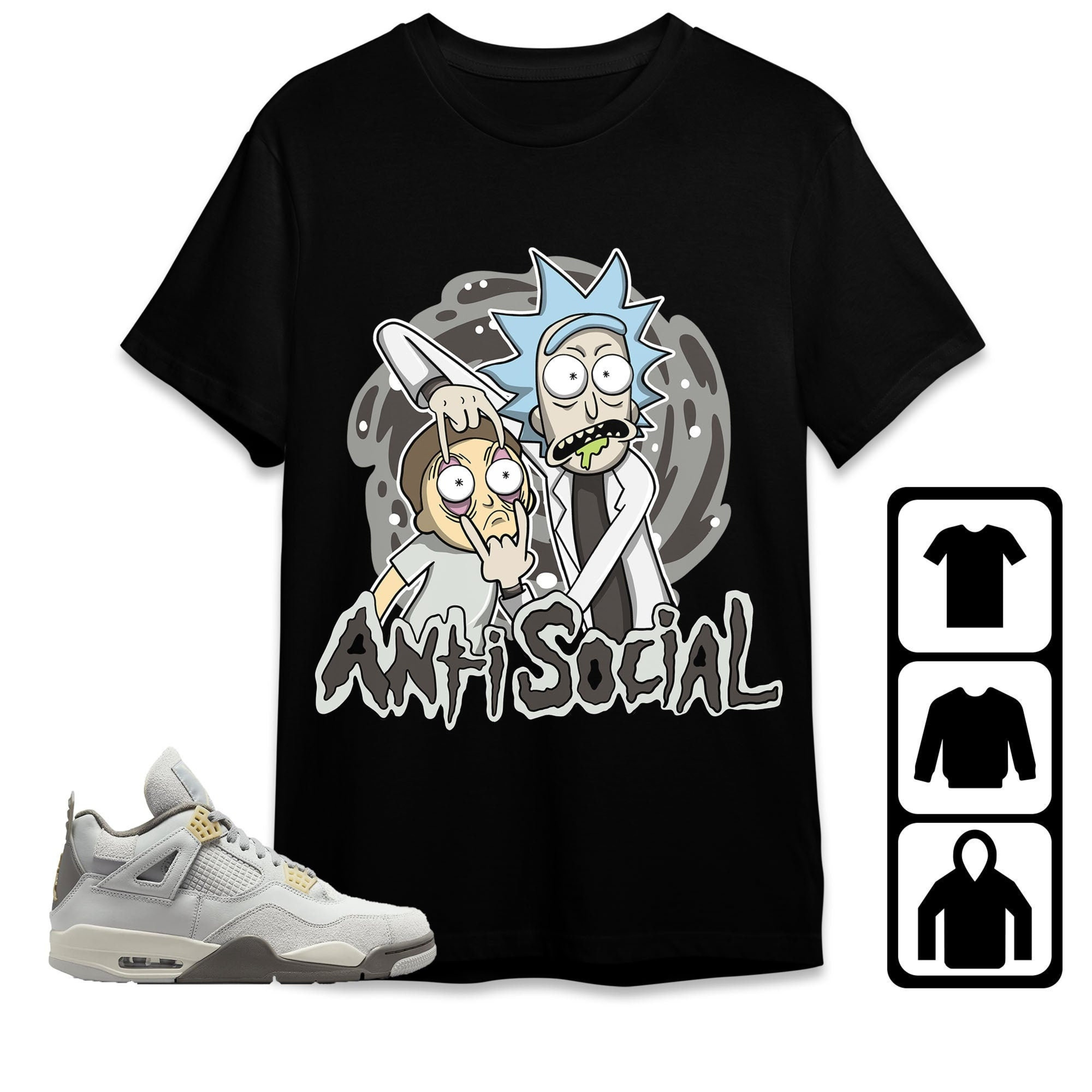 Jordan 4 SE Craft Photon Dust Unisex Shirt Rick Anti Social, Shirt To Match Sneaker