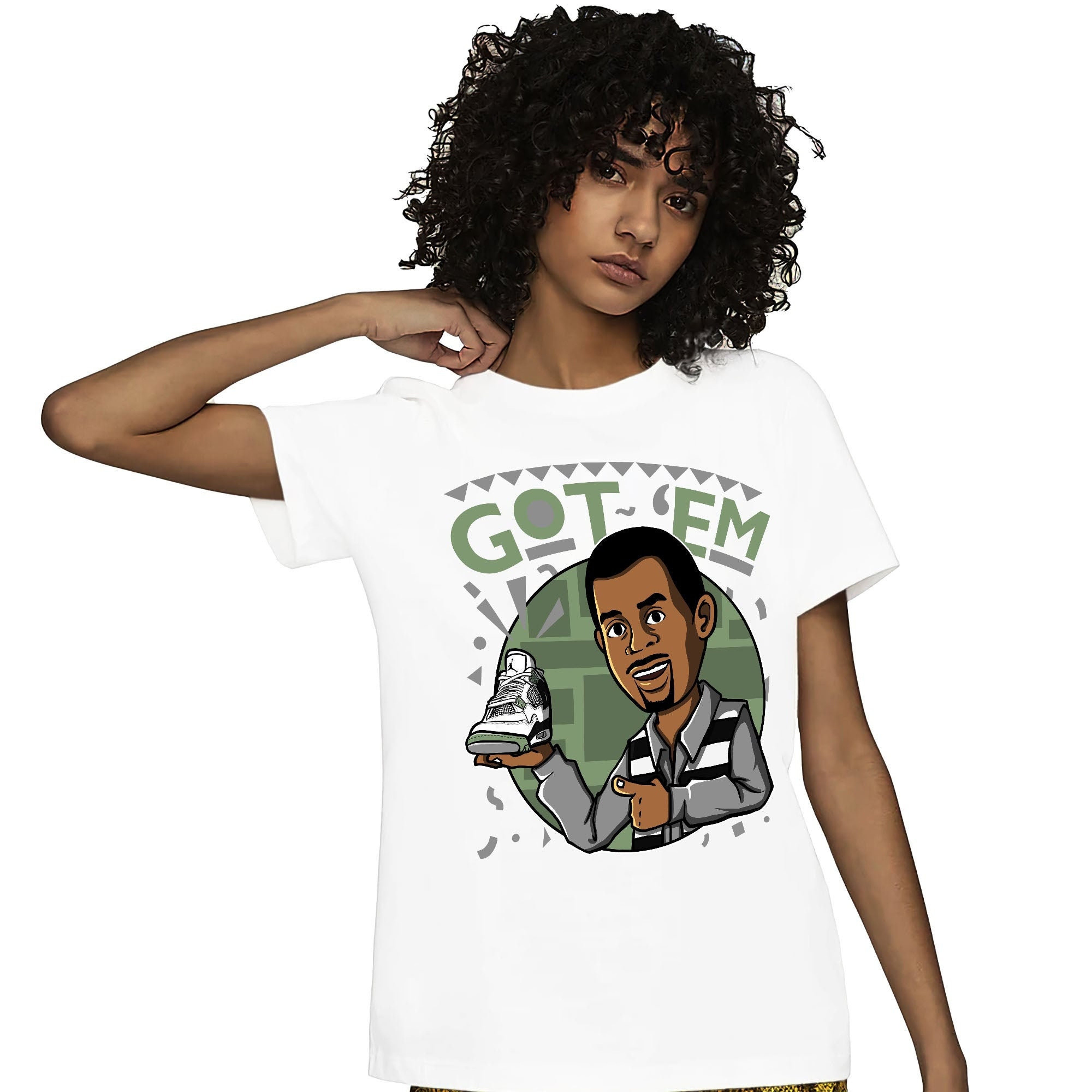 Jordan 4 Seafoam Oil Green Unisex Shirt Got Em Martin, Shirt To Match Sneaker