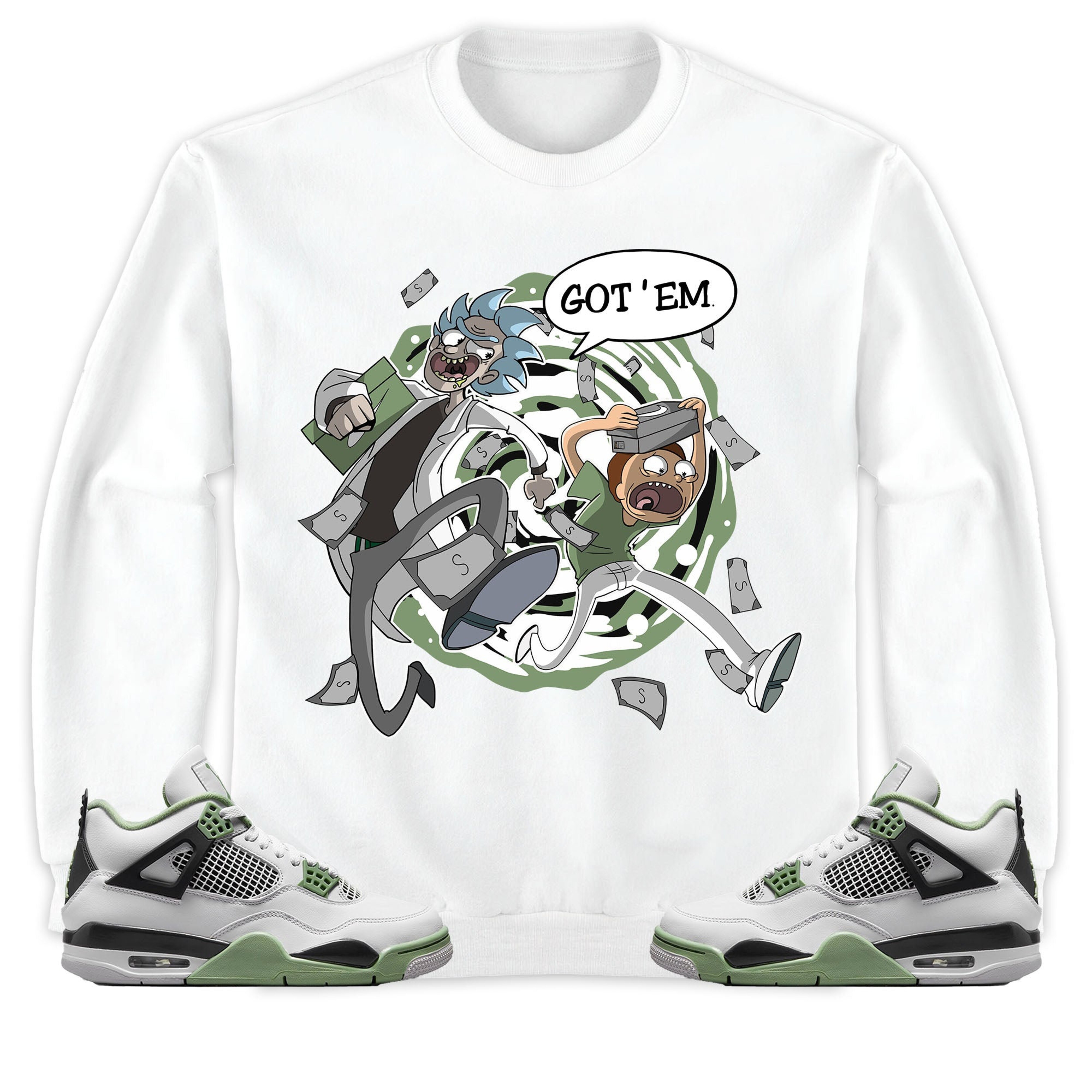 Jordan 4 Seafoam Oil Green Unisex Shirt Hoodie Sweatshirt Rick Got Em, Shirt To Match Sneaker