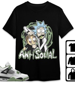 Jordan 4 Seafoam Oil Green Unisex Shirt Rick Anti Social, Shirt To Match Sneaker