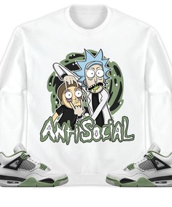 Jordan 4 Seafoam Oil Green Unisex Shirt Rick Anti Social, Shirt To Match Sneaker