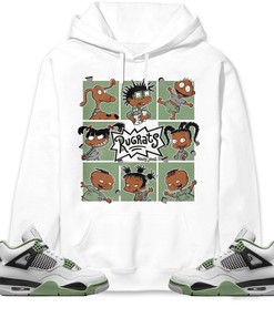 Jordan 4 Seafoam Oil Green Unisex Sweatshirt, Hoodie 90s Cartoon, Shirt To Match Sneaker