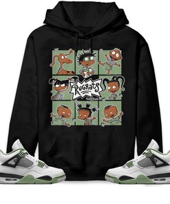 Jordan 4 Seafoam Oil Green Unisex Sweatshirt, Hoodie 90s Cartoon, Shirt To Match Sneaker