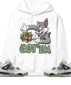 Jordan 4 Seafoam Oil Green Unisex Sweatshirt, Hoodie Got Em Cat And Mouse, Shirt To Match Sneaker