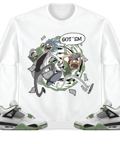 Jordan 4 Seafoam Oil Green Unisex Sweatshirt, Hoodie Rick Got Em, Shirt To Match Sneaker