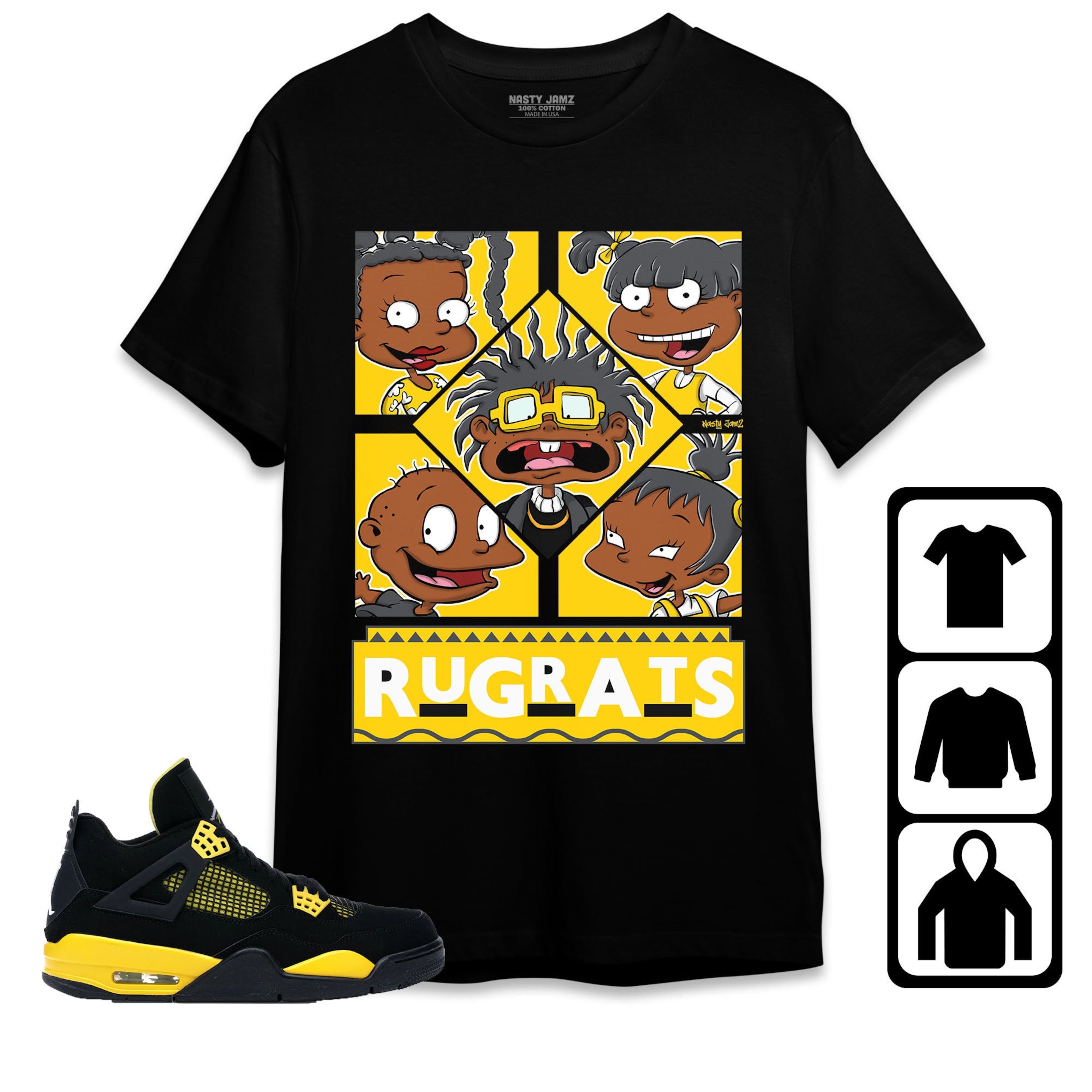 Jordan 4 Thunder Unisex Shirt 90s TV Style, Shirt To Match Sneaker