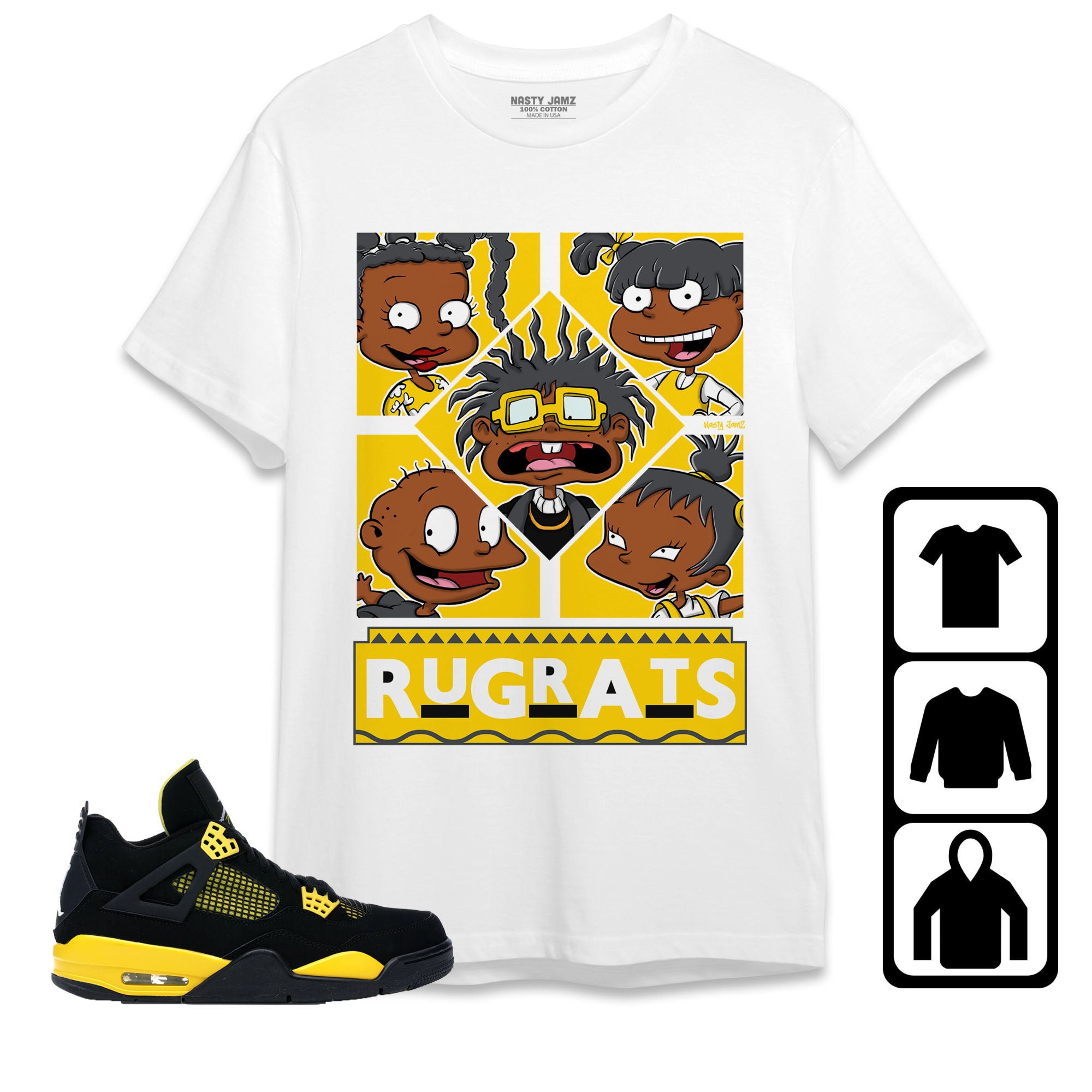 Jordan 4 Thunder Unisex Shirt 90s TV Style, Shirt To Match Sneaker