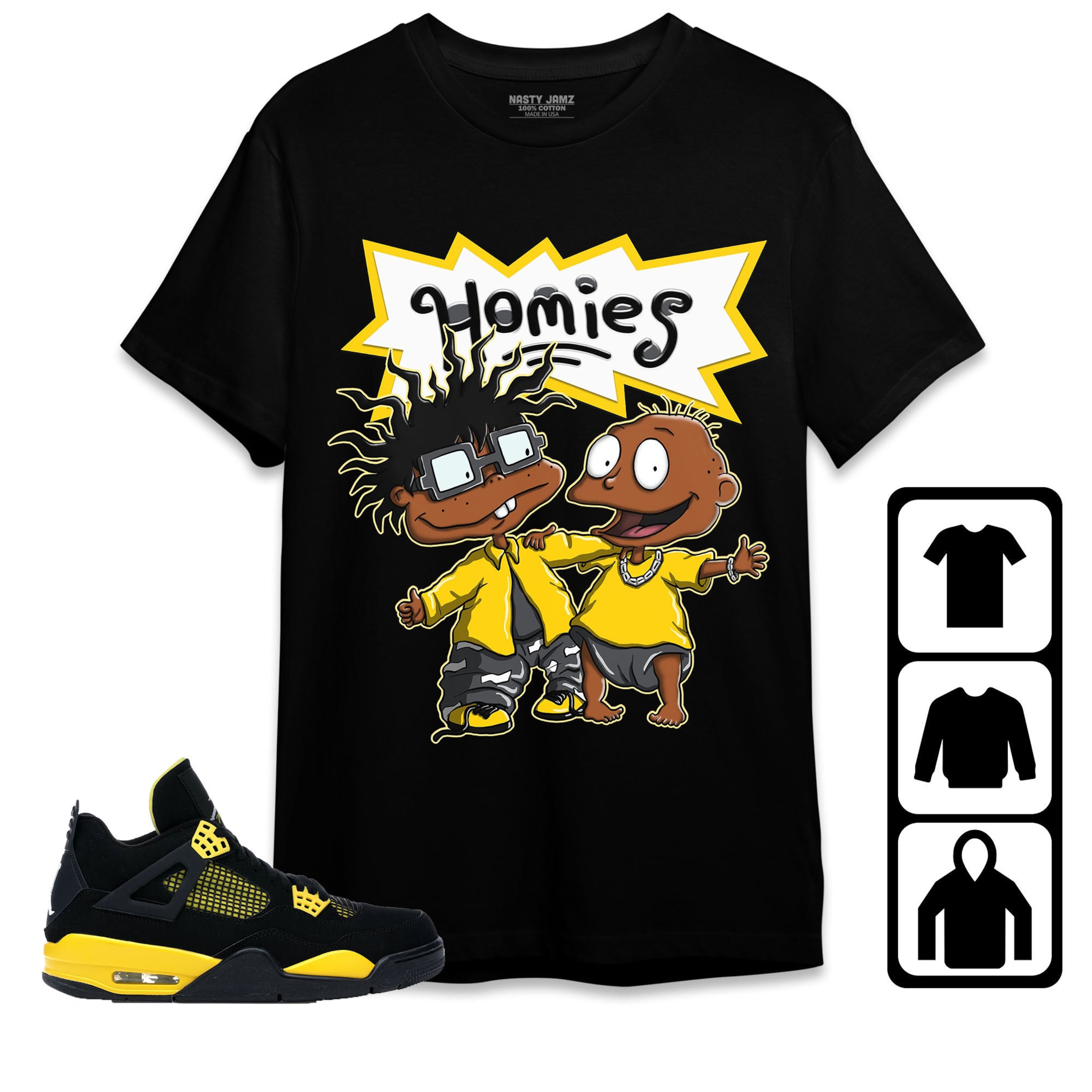 Jordan 4 Thunder Unisex Shirt Homies, Shirt To Match Sneaker