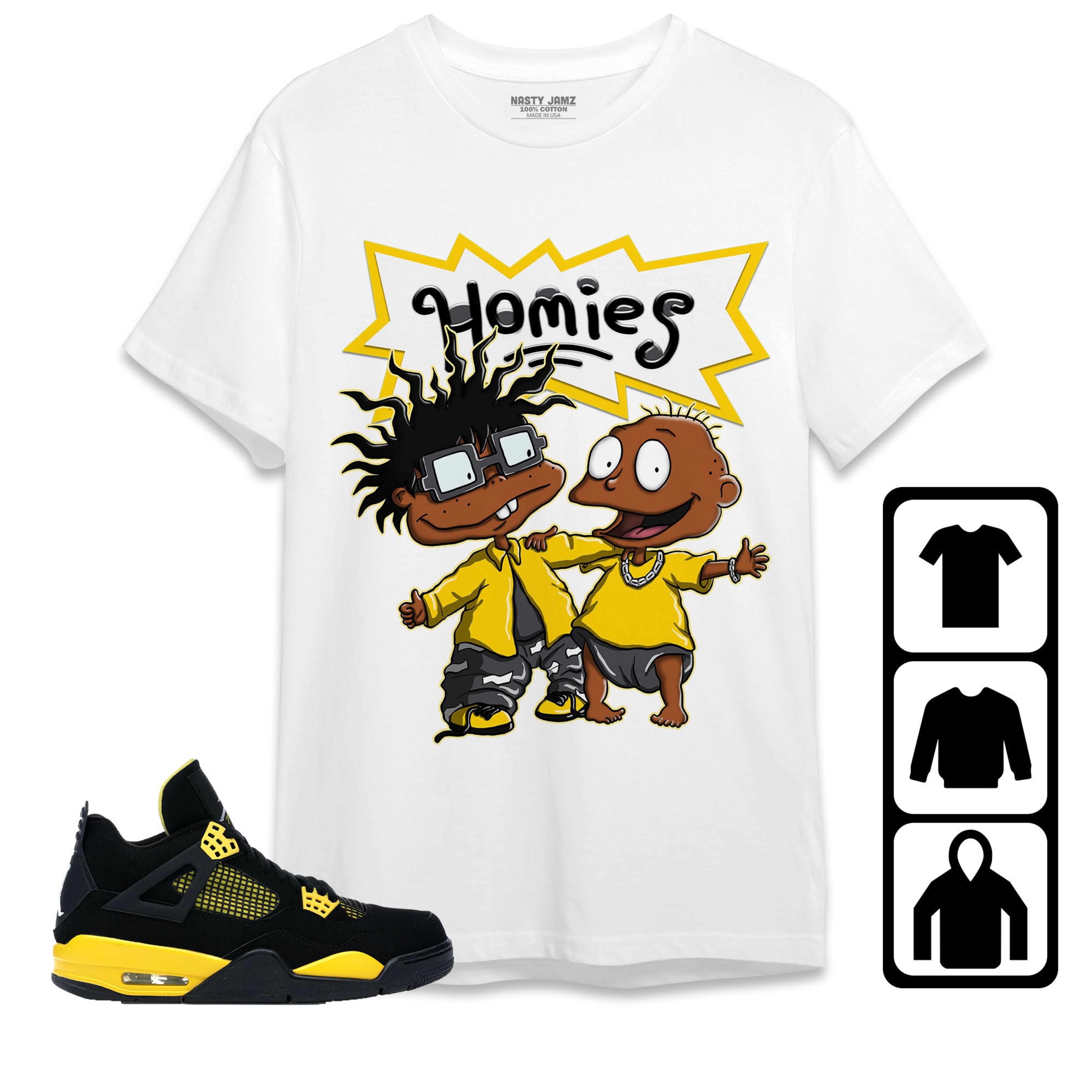 Jordan 4 Thunder Unisex Shirt Homies, Shirt To Match Sneaker
