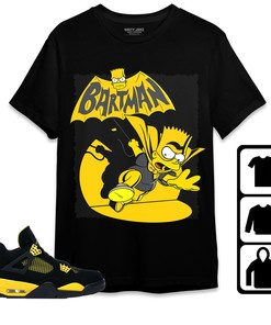 Jordan 4 Thunder Unisex Shirt, Hoodie Sweatshirt Bartman Simpson, Shirt To Match Sneaker