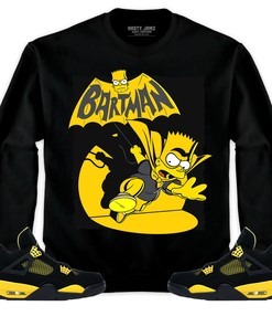 Jordan 4 Thunder Unisex Shirt, Hoodie Sweatshirt Bartman Simpson, Shirt To Match Sneaker