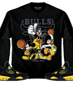 Jordan 4 Thunder Unisex Shirt, Hoodie Sweatshirt Disney Basketball, Shirt To Match Sneaker
