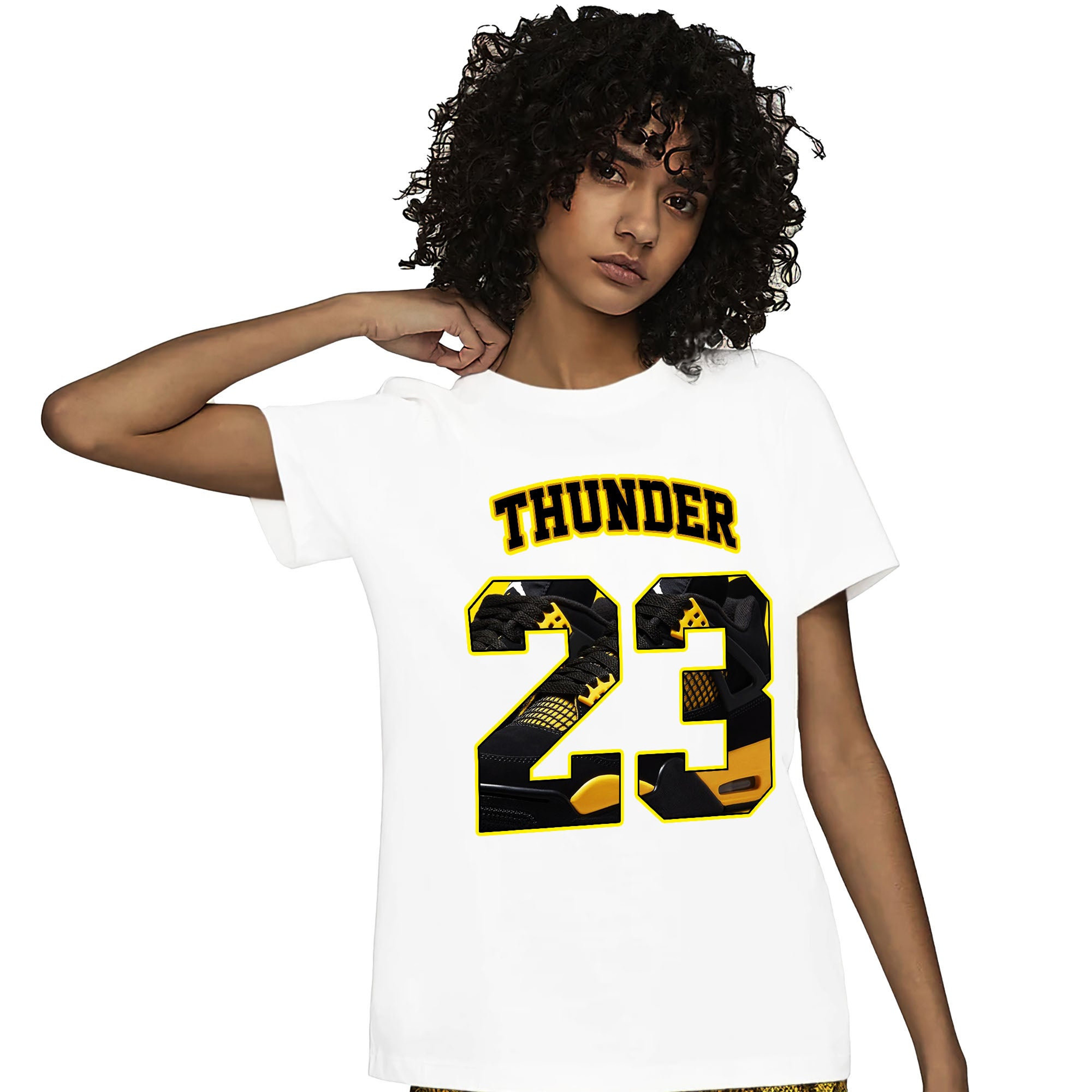 Jordan 4 Thunder Unisex Shirt Number 23 CM4 Name, Shirt To Match Sneaker
